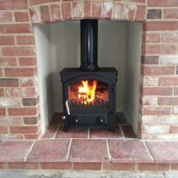 Brick Fireplace and Red Pamments